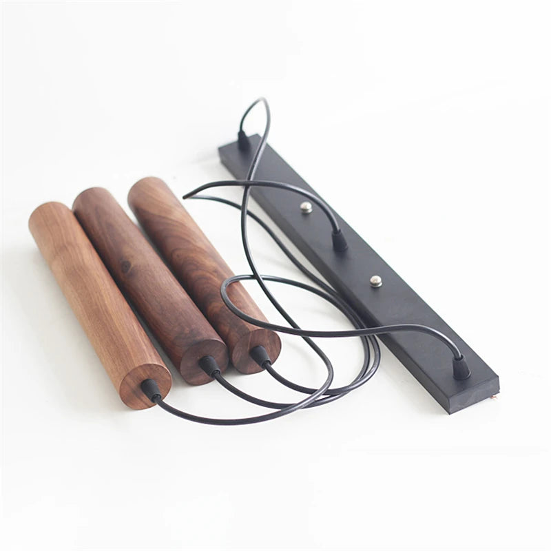 Suspension bois noyer cylindrique minimaliste design scandinave splitt page 3 et 15