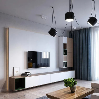 Suspension araignée métallique design industriel