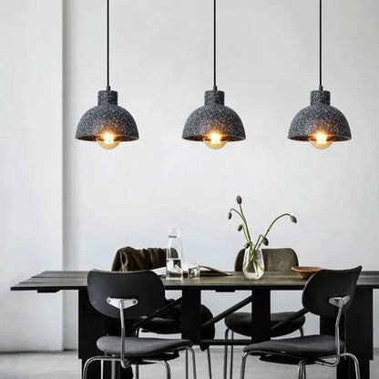 Suspension cloche terrazzo industriel