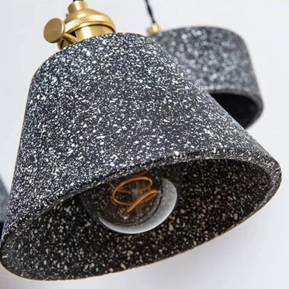 Suspension évasée terrazzo design industriel