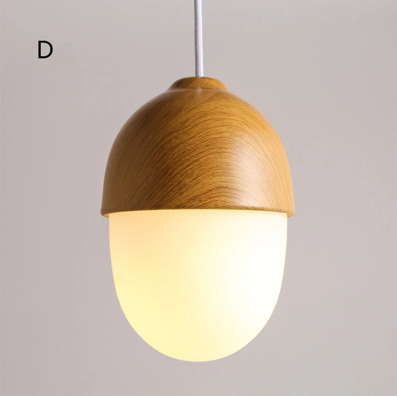 Suspension bois globe allongé design scandinave 4 (à split)