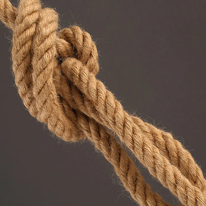 Suspension corde de chanvre nouée design bohème