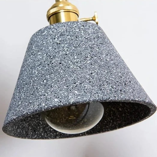 Suspension évasée terrazzo design industriel