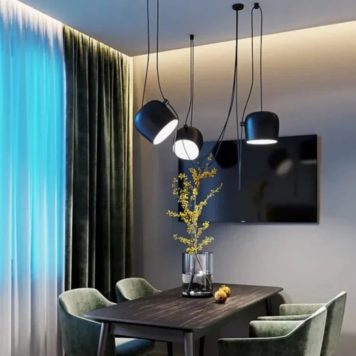 Suspension araignée métallique design industriel