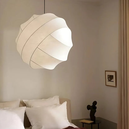 Suspension sphérique en tissu soie design vintage