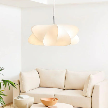 Suspension Nuage Élégante en Tissu de Soie Moderne