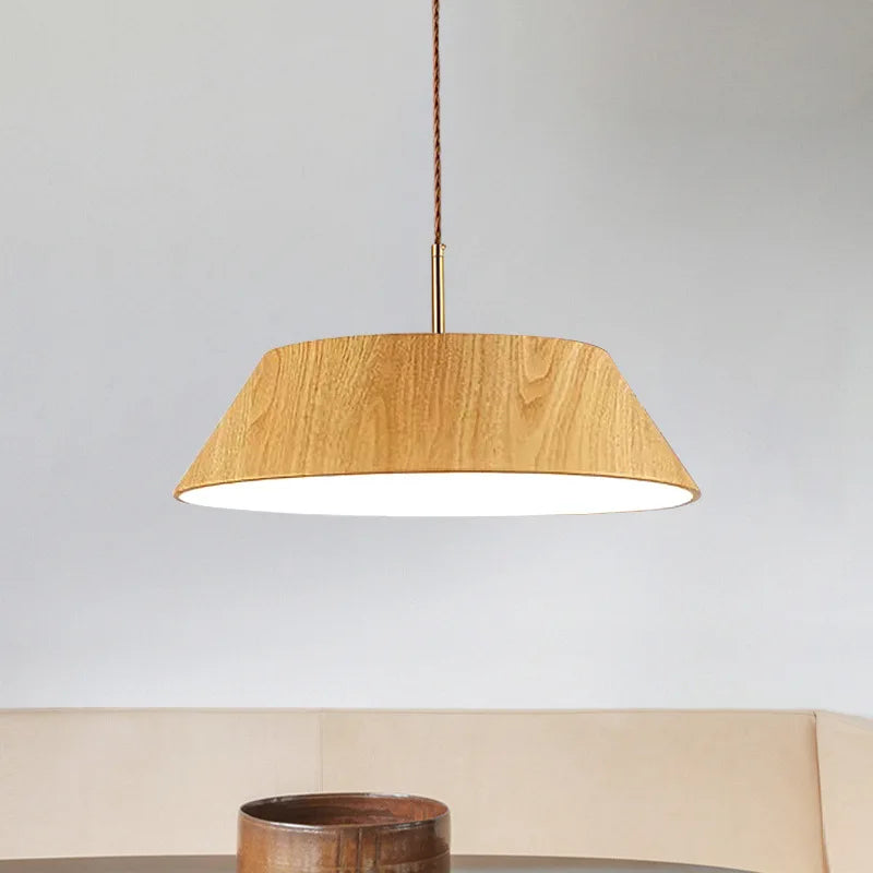 Suspension bois minimaliste évasée design scandinave