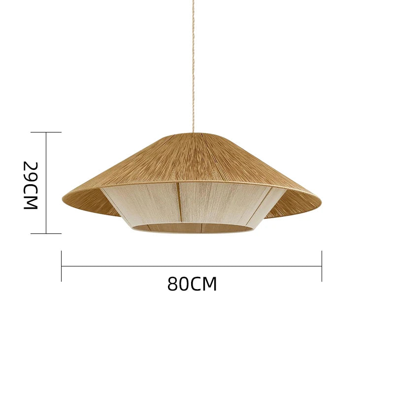 Suspension corde en chanvre torsion design moderne