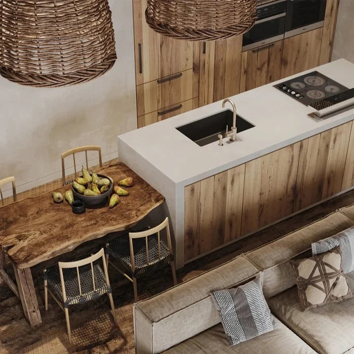 Suspension en osier tressé cloche style bohème