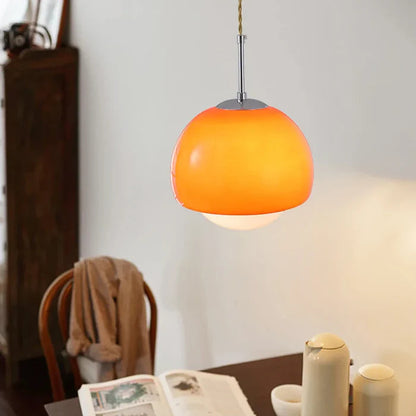 Suspension vintage globe verre fumé