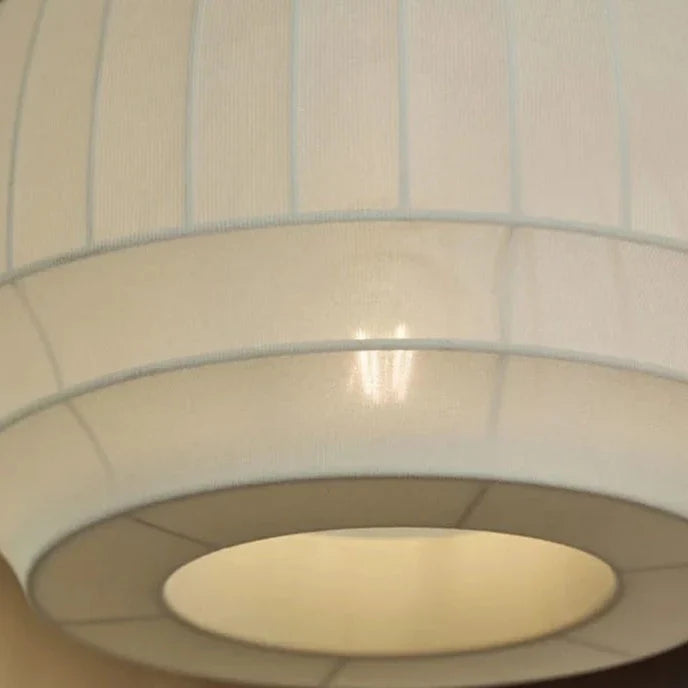 Suspension tissu globe allongé rainuré scandinave