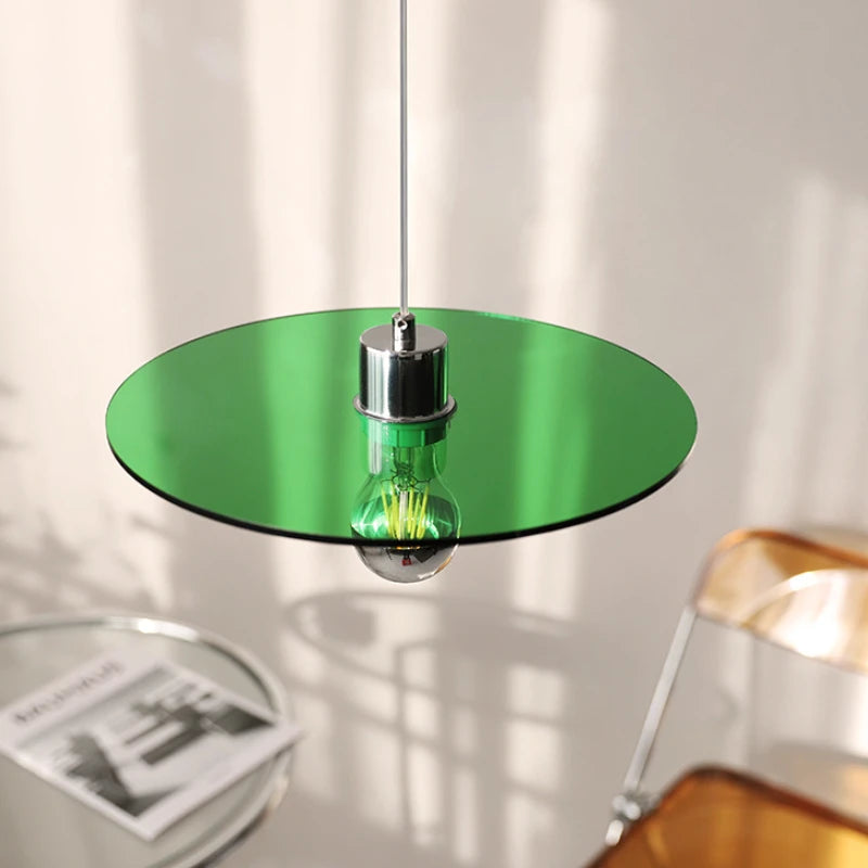 Suspension plate en verre design moderne