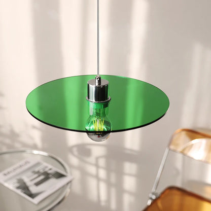 Suspension plate en verre design moderne