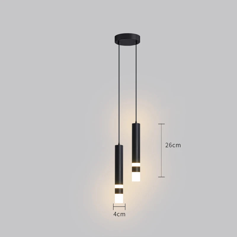 Suspension laiton doré cylindrique moderne