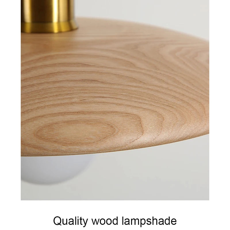 Suspension bois minimaliste design vintage scandinave