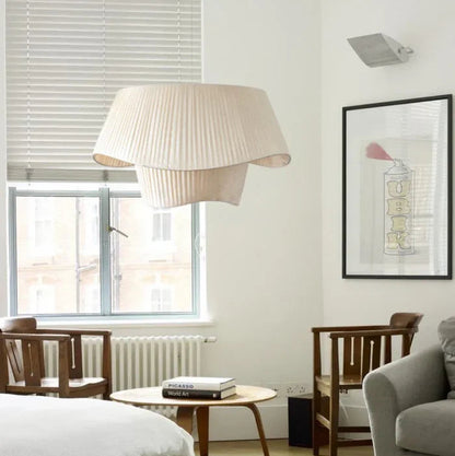 Suspension tissu double vague design moderne