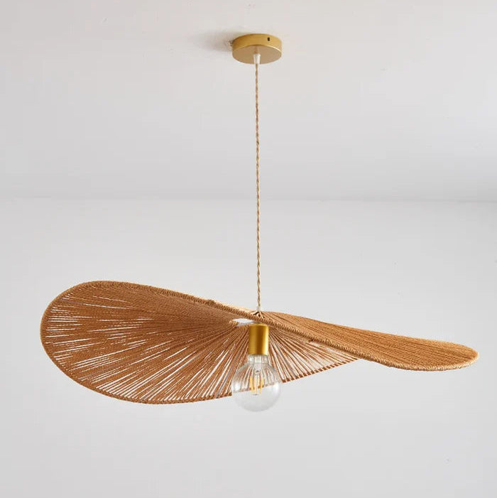 Suspension corde en chanvre torsion design moderne