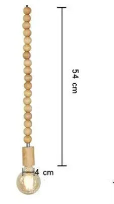 Suspension bois scandinave perles formes géométriques