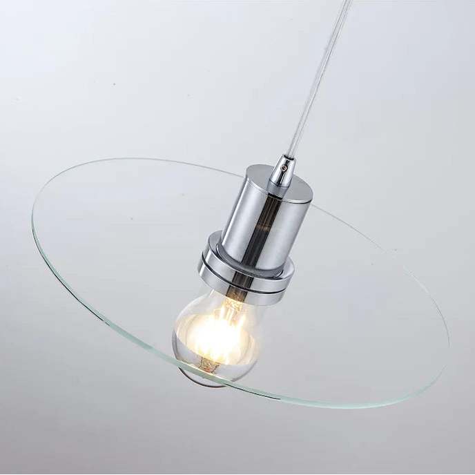 Suspension plate en verre design moderne