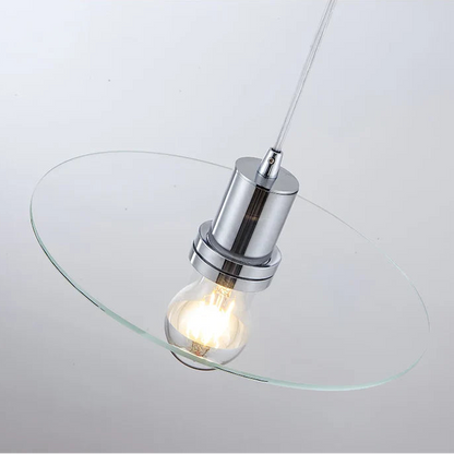 Suspension plate en verre design moderne