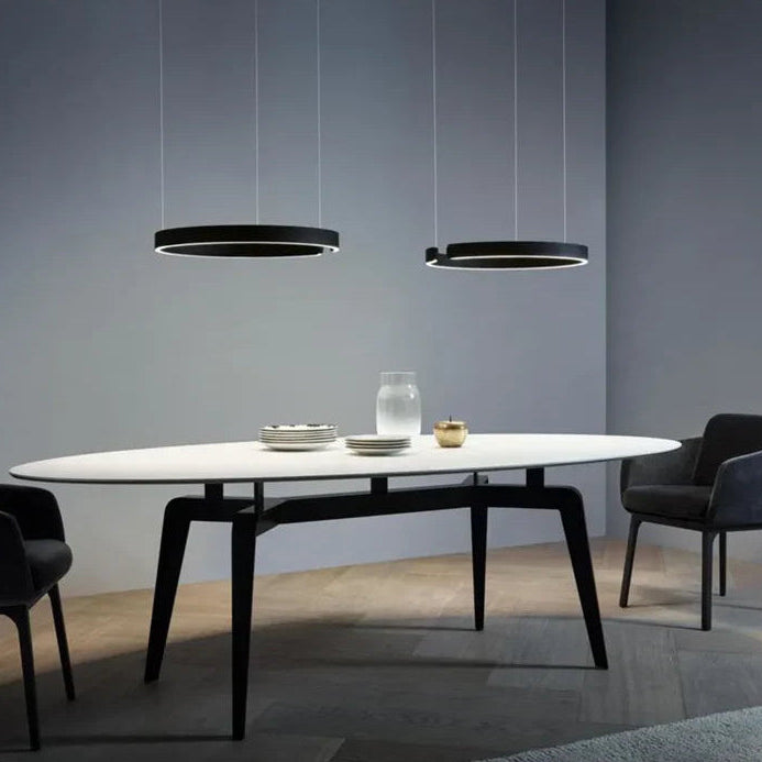 Suspension métal anneau ouvert design moderne