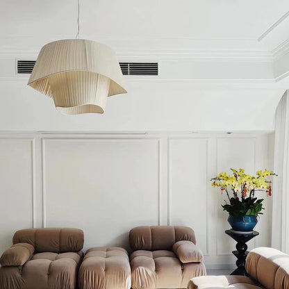 Suspension tissu double vague design moderne