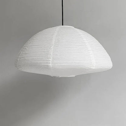 Suspension papier globe aplati design moderne