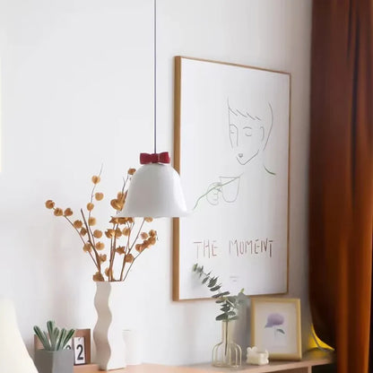 Suspension cloche en métal avec noeud design vintage