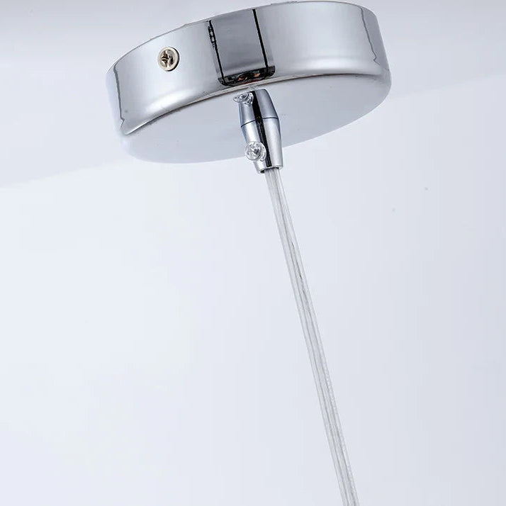 Suspension plate en verre design moderne