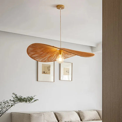 Suspension corde en chanvre torsion design moderne