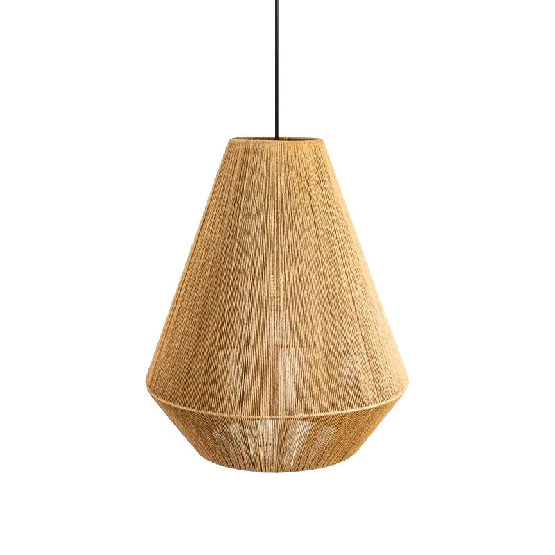 Suspension corde en chanvre torsion design moderne