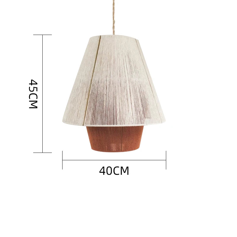 Suspension corde en chanvre torsion design moderne