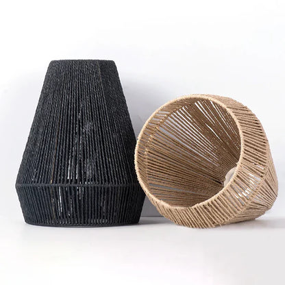 Suspension rotin design géométrique allongé scandinave