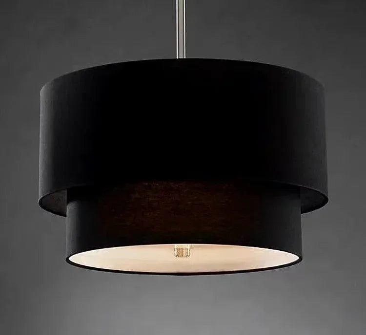 Suspension en lin double cylindrique design moderne