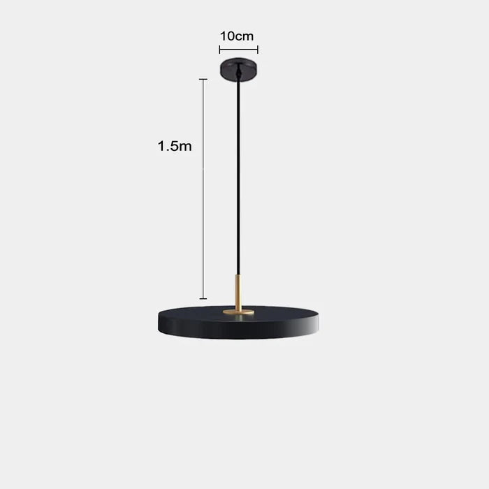 Suspension scandinave plat rond led