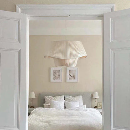 Suspension tissu double vague design moderne