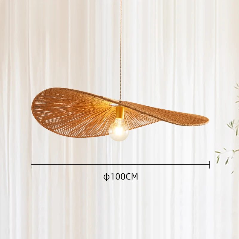 Suspension corde en chanvre torsion design moderne