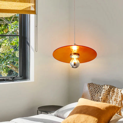 Suspension plate en verre design moderne