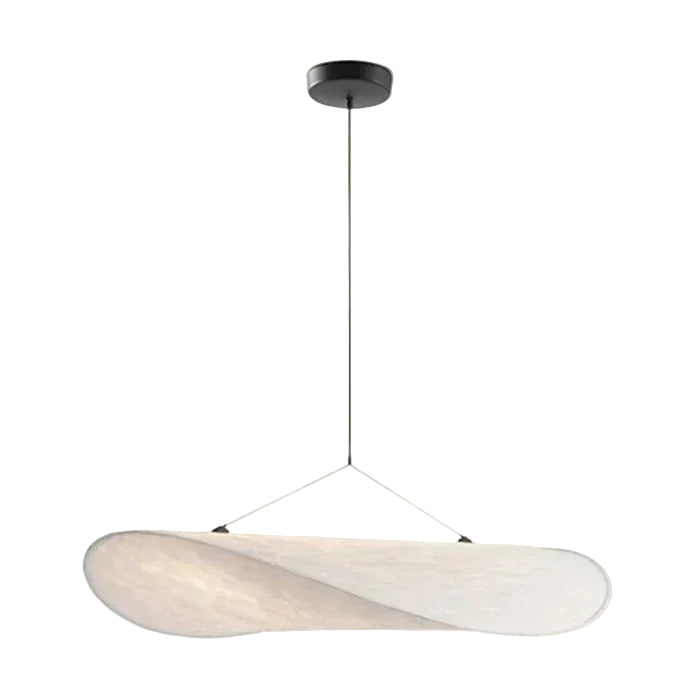 Suspension moderne vague en tissu blanc 5