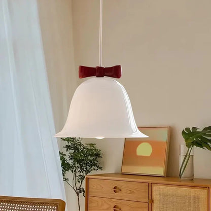 Suspension cloche en métal avec noeud design vintage