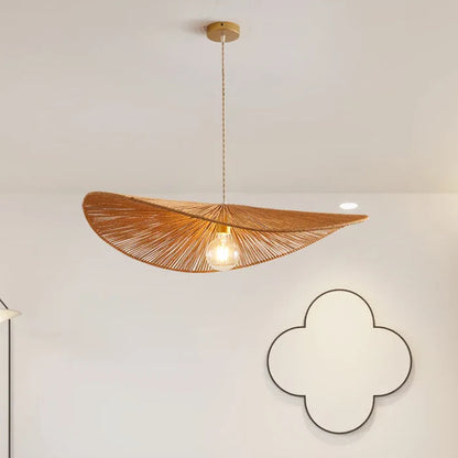 Suspension corde en chanvre torsion design moderne