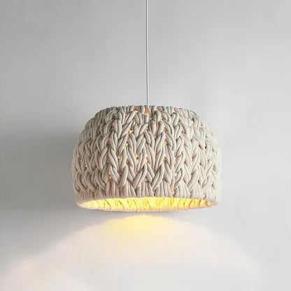 Suspension cloche en corde tressée design scandinave