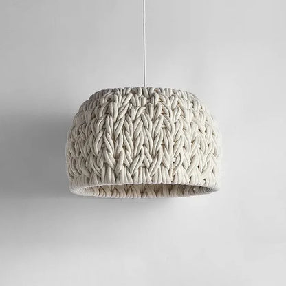 Suspension cloche en corde tressée design scandinave