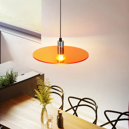 Suspension plate en verre design moderne