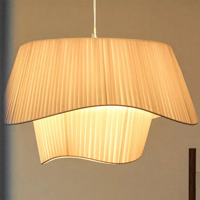 Suspension tissu double vague design moderne