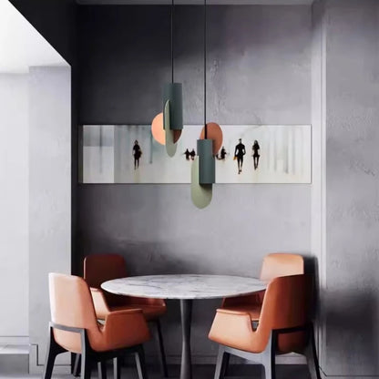 Suspension métal formes géométriques design scandinave