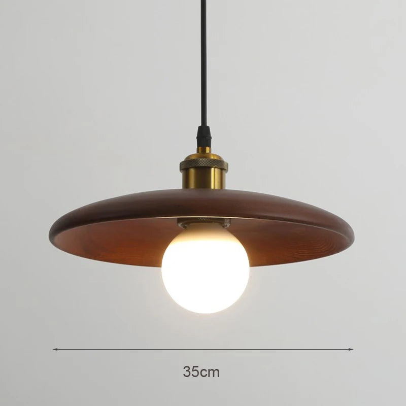 Suspension bois minimaliste design vintage scandinave