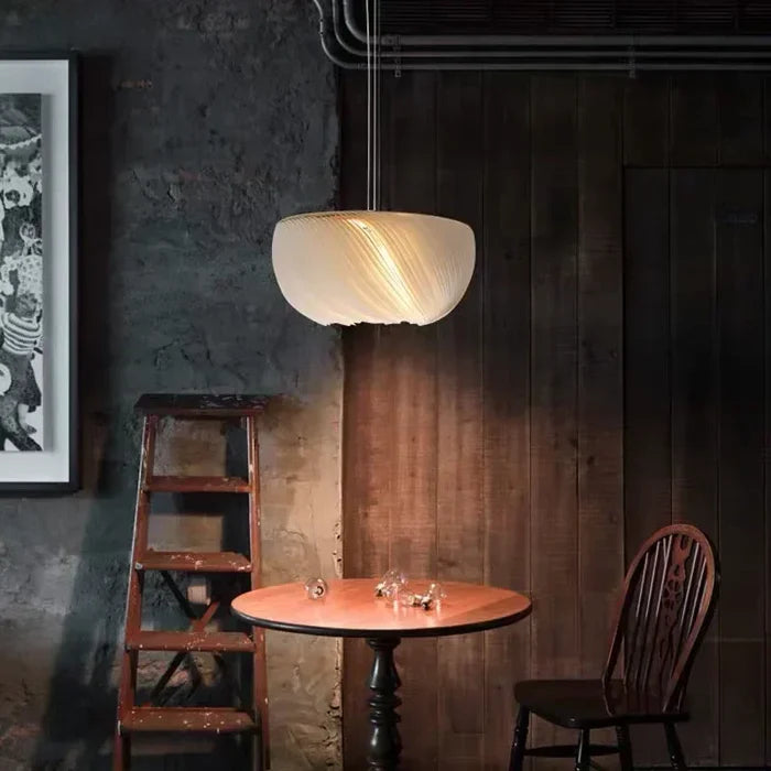 Suspension papier feuilles diagonales design moderne