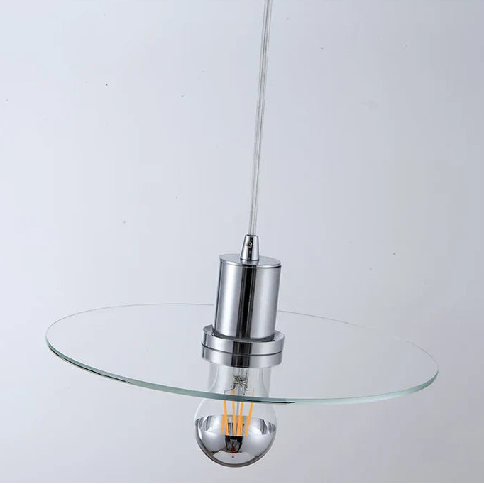Suspension plate en verre design moderne