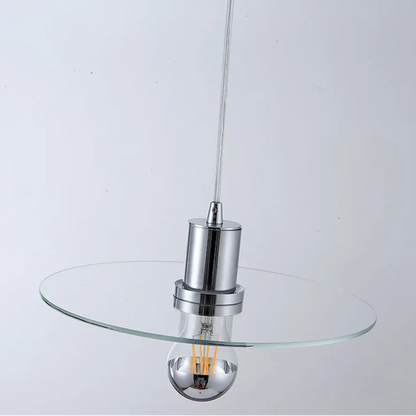 Suspension plate en verre design moderne